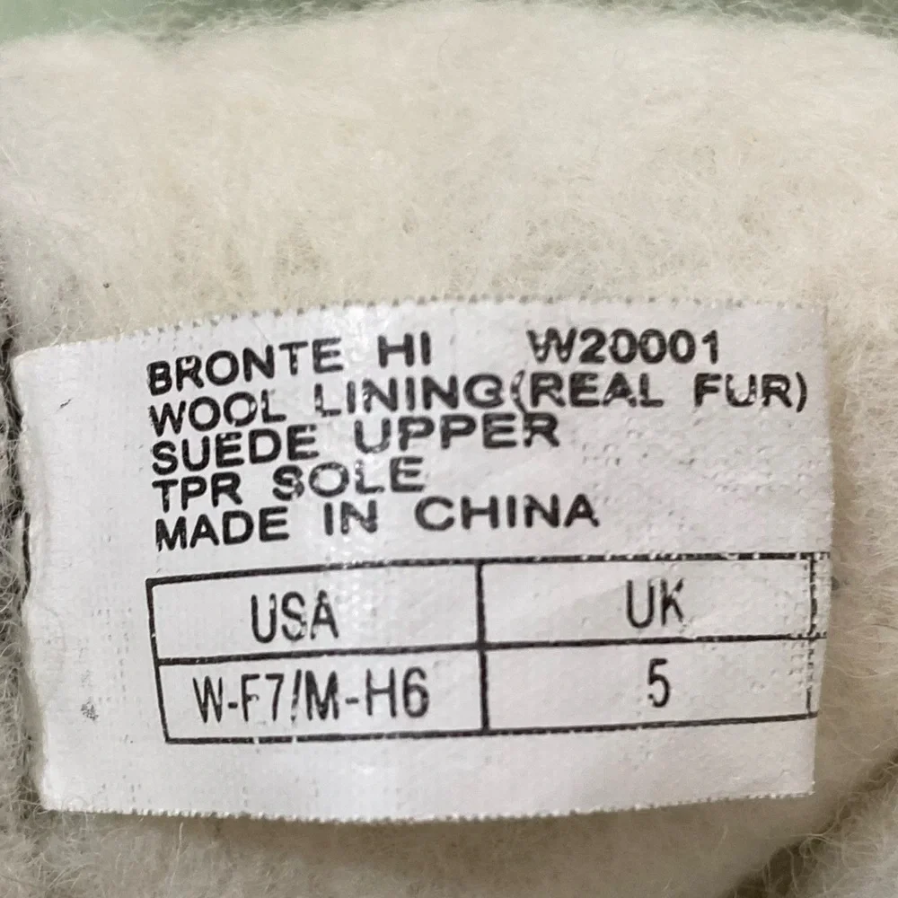 EMU Australia Womens Brown Bronte Hi Suede Wool-Lined Warm Winter Boots Size 7M